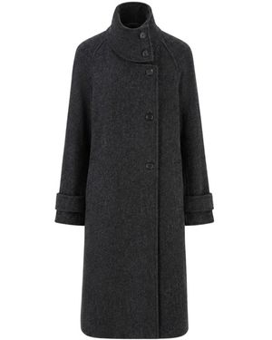 Pomandère Jassen ,Grijs ,Katoen Maxi Trenchcoat - Zwart