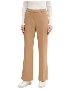 GANT Broeken ,Leer Slim Flared Slacks - Naturel