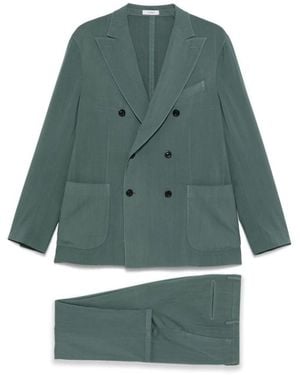 Boglioli Double Breasted Suits - Green