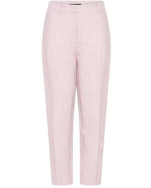 Bruuns Bazaar Broeken ,Roze ,Leer Schippia Bbdagny Cropped Broeken