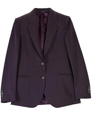 Paul Smith Jassen ,Paars ,Leer Giacca Lino - Blauw