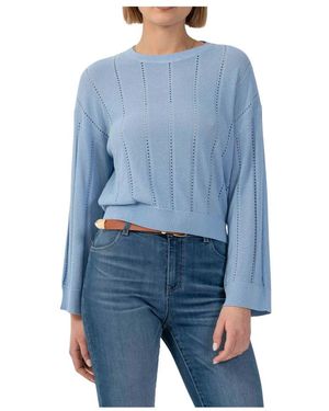 Kocca Langarmshirt Mit Lockerem Schnitt - Blau