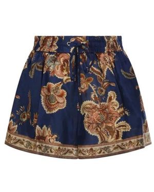 Zimmermann Korte Broeken ,Veelkleurig ,Aster Relaxed Shorts - Blauw
