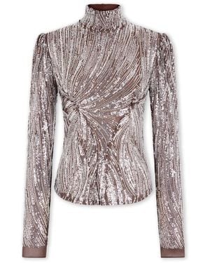 Rabanne Long Sleeve Tops - Marrone