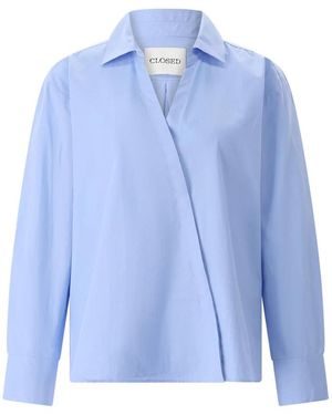 Closed Overhemden ,Blauw ,Katoen Compact Poplin Blouse