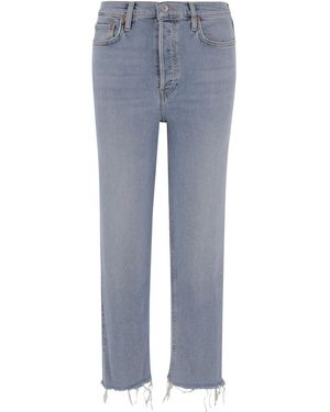 RE/DONE 70S Stove Pipe Jeans - Blauw