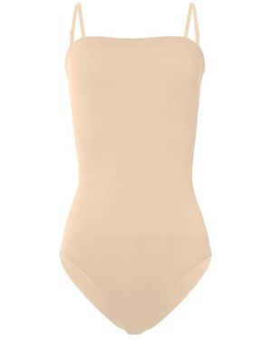 Wolford Tops ,Roze ,Katoen Onzichtbare Shaping Bandeau Bodysuit - Naturel