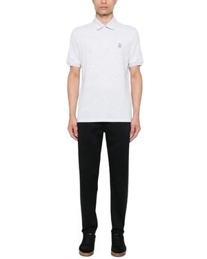 Brunello Cucinelli Slim-Fit Broeken - Wit