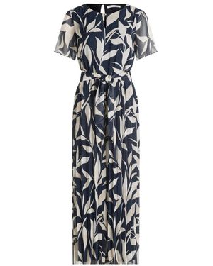 BETTY&CO Jumpsuits & Playsuits ,Blauw ,Jumpsuit Met Patroon En V-Hals - Zwart