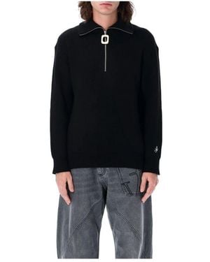 JW Anderson Half-Zip Jumper - Black