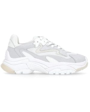 Ash Sneakers in pelle bianca con suola rialzata - Bianco