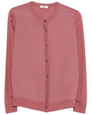 Herno Lyocell Baumwolle Polyester Cardigan - Pink