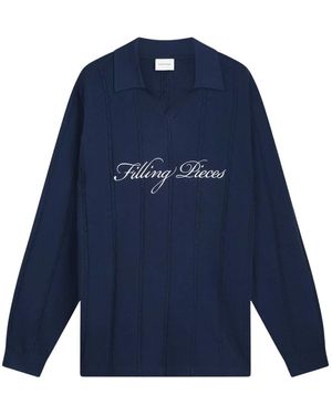 Filling Pieces V-Neck Knitwear - Blue