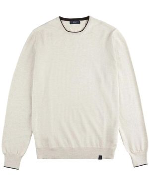 Fay Round-Neck Knitwear - White