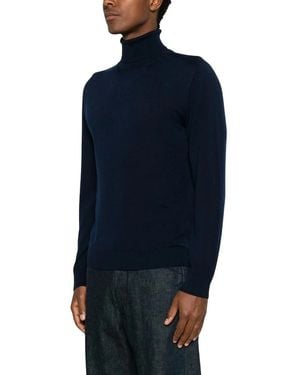 Canali Nuvola Roll-Neck Sweater - Blauw