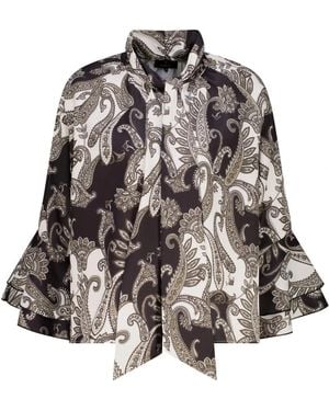 Monari Overhemden ,Veelkleurig ,Polyester Paisley Blouse - Zwart