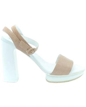 Hogan Verfijnde Sandalen Met Hoge Hak - Metallic