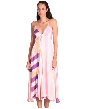 Silvian Heach V-Hals Jurk Met All-Over Print - Roze
