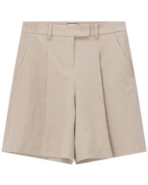 Seductive Korte Broeken ,Bruin ,Linnen Casual Shorts - Naturel