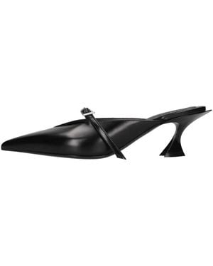 Mugler Schoenen ,Zwart ,Leer Leren Mules