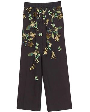 Paul Smith Weite Bein Blumenmuster Hose - Grau