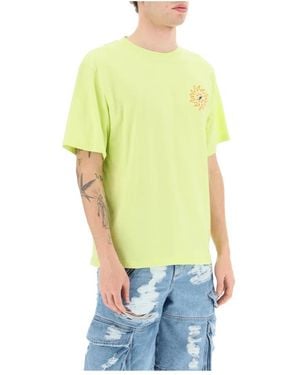 Gcds Magliette con stampa surfing wirdo - Giallo
