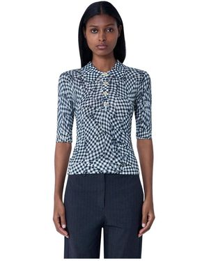 Ganni Polo Shirts - Blue
