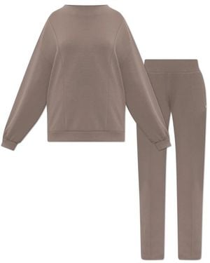 EA7 Trainingsset: Sweatshirt En Broek - Grijs