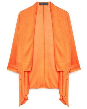 Elena Miro Truien & Vesten ,Oranje ,Katoen Lang, Licht Gebreid Vest