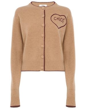 Chloé Truien & Vesten ,Bruin ,Cardigans - Naturel