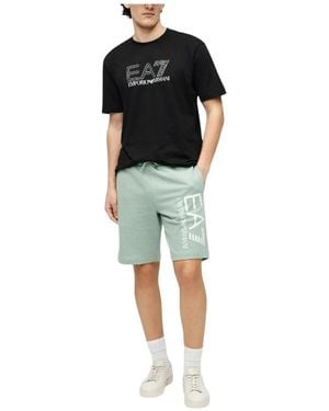 Emporio Armani Crew Neck Baumwoll-T-Shirt - Schwarz