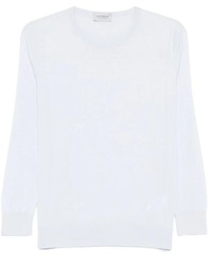 John Smedley Evonne Sea Island Cotton Trui - Wit