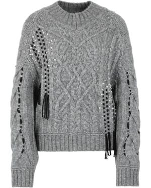 Marc Cain Round-Neck Knitwear - Gris