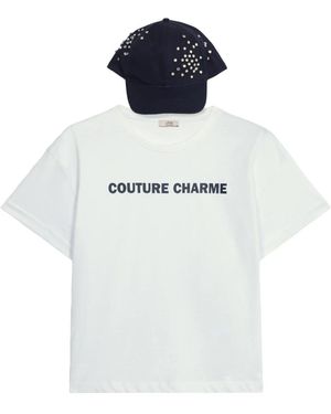 Oltre T-Shirt Met Bijpassende Pet - Wit