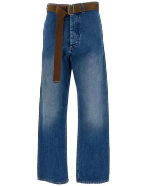 Plan C Wide Jeans - Azul