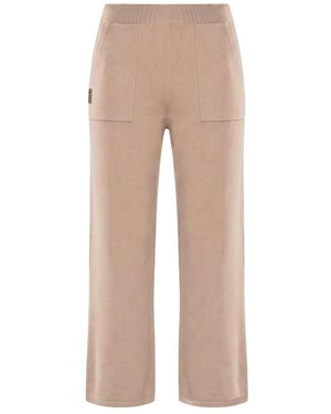 Moorer Wide Leg Casual Pants - Naturel