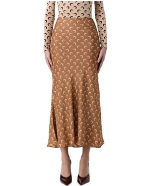 Marine Serre Midi Skirts - Bruin