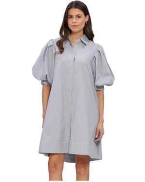 Notre-v Kleedjes ,Blauw ,Denim Nv-Finley Mini Dress - Grijs