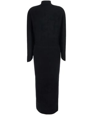 Semicouture Midi Gebreide Jurk - Zwart