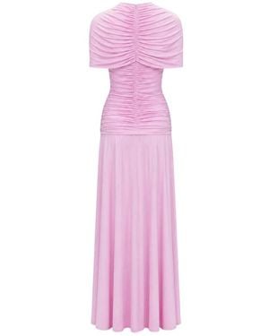 Self-Portrait Kleedjes ,Roze ,Ruched Maxi Jurk
