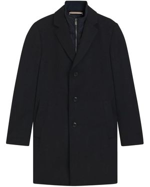 HUGO Single-Breasted Coats - Blue