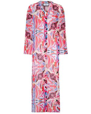 Philipp Plein Chiffon Seta Kaftan - Pink