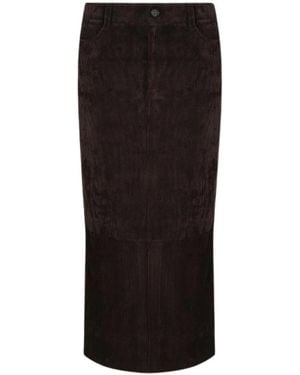 D.exterior Maxi Skirts - Black