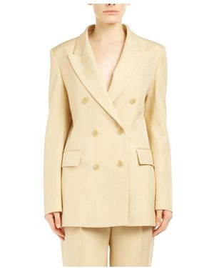 P.A.R.O.S.H. Rania Double-Breasted Jacket - Natur
