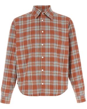 Second/Layer Overhemden ,Oranje ,Katoen Sherman Shirt - Bruin