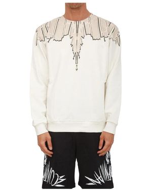 Marcelo Burlon Hoodies & Sweatvesten ,Katoen Sweatshirt - Wit