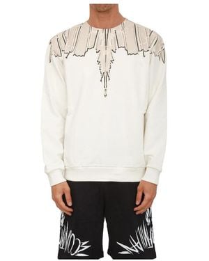 Marcelo Burlon Hoodies & Sweatvesten ,Katoen Sweatshirt - Wit