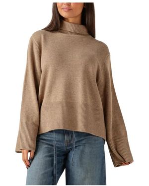 Second Female Truien & Vesten ,Wol Alpha Knit T-Neck - Bruin