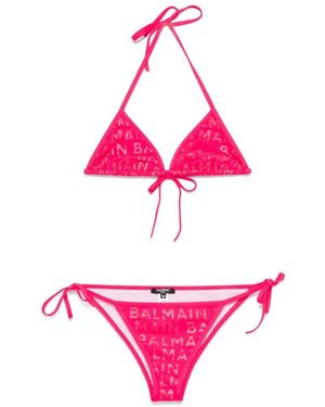 Balmain Rosa Dreieck Bikini Casual Stil - Pink