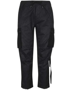 Maharishi Baumwoll-Cargohose Mit Elastischem Bund - Schwarz